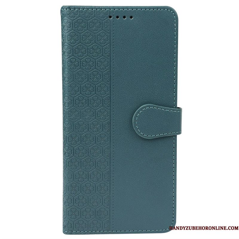 Leren Hoesje Voor Samsung Galaxy S26 Vierblad Klavertjes