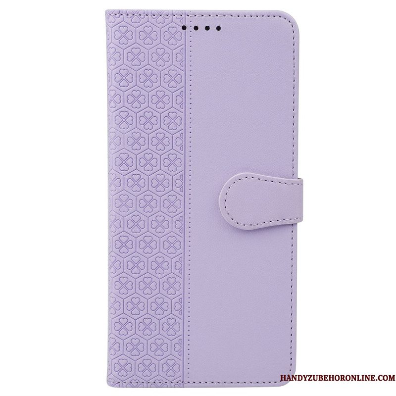 Leren Hoesje Voor Samsung Galaxy S26 Vierblad Klavertjes