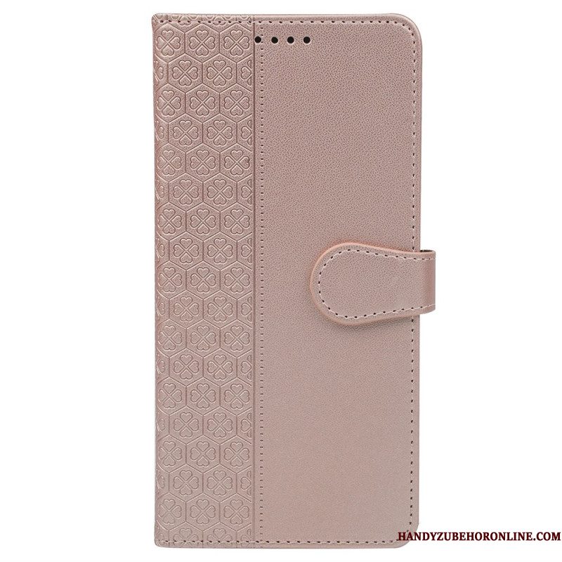 Leren Hoesje Voor Samsung Galaxy S26 Vierblad Klavertjes