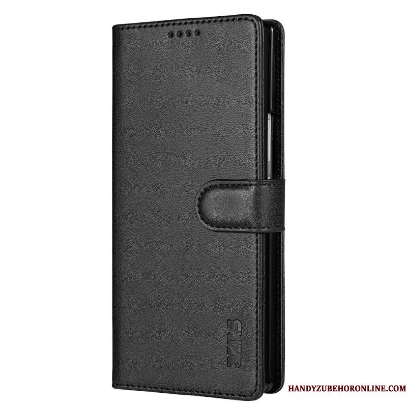 Leren Hoesje Voor Samsung Galaxy Z Fold 7 Azns Suède-effect