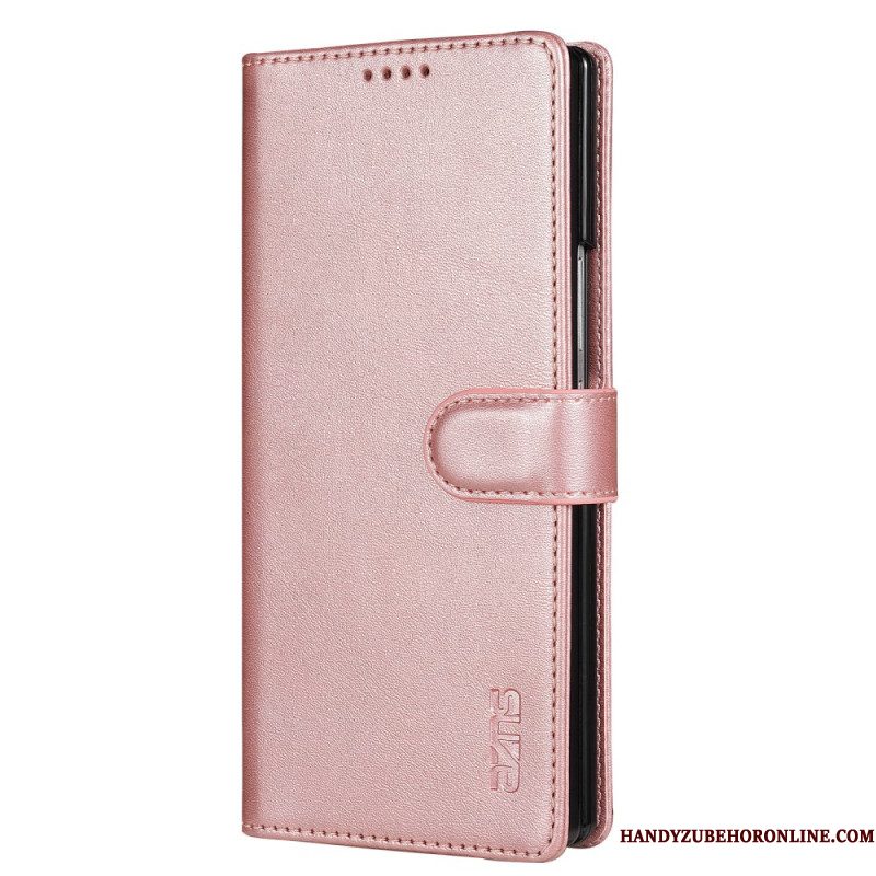 Leren Hoesje Voor Samsung Galaxy Z Fold 7 Azns Suède-effect