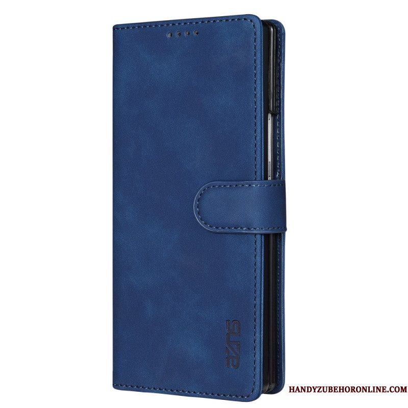 Leren Hoesje Voor Samsung Galaxy Z Fold 7 Azns Suède-effect