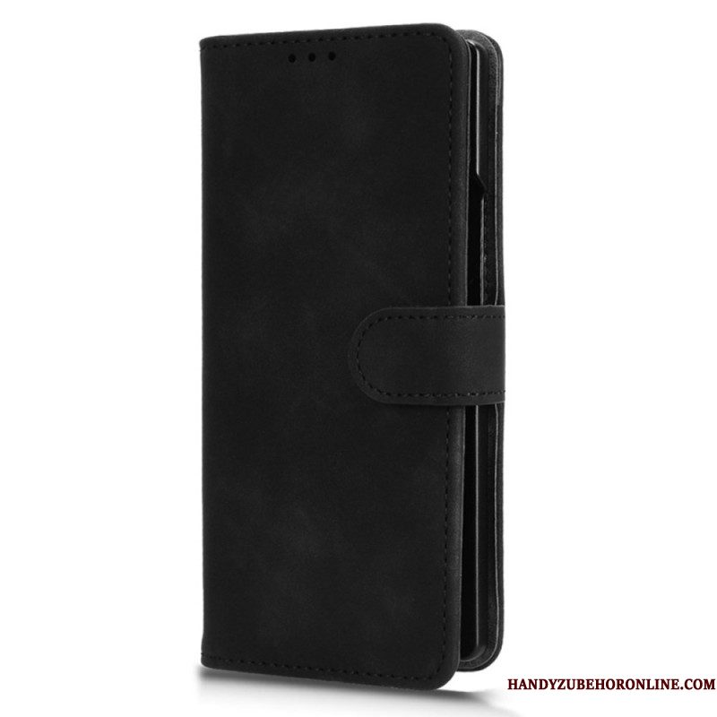 Leren Hoesje Voor Samsung Galaxy Z Fold 7 Suède-look