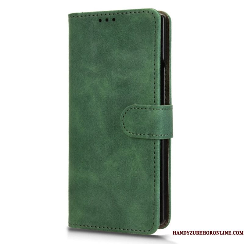 Leren Hoesje Voor Samsung Galaxy Z Fold 7 Suède-look