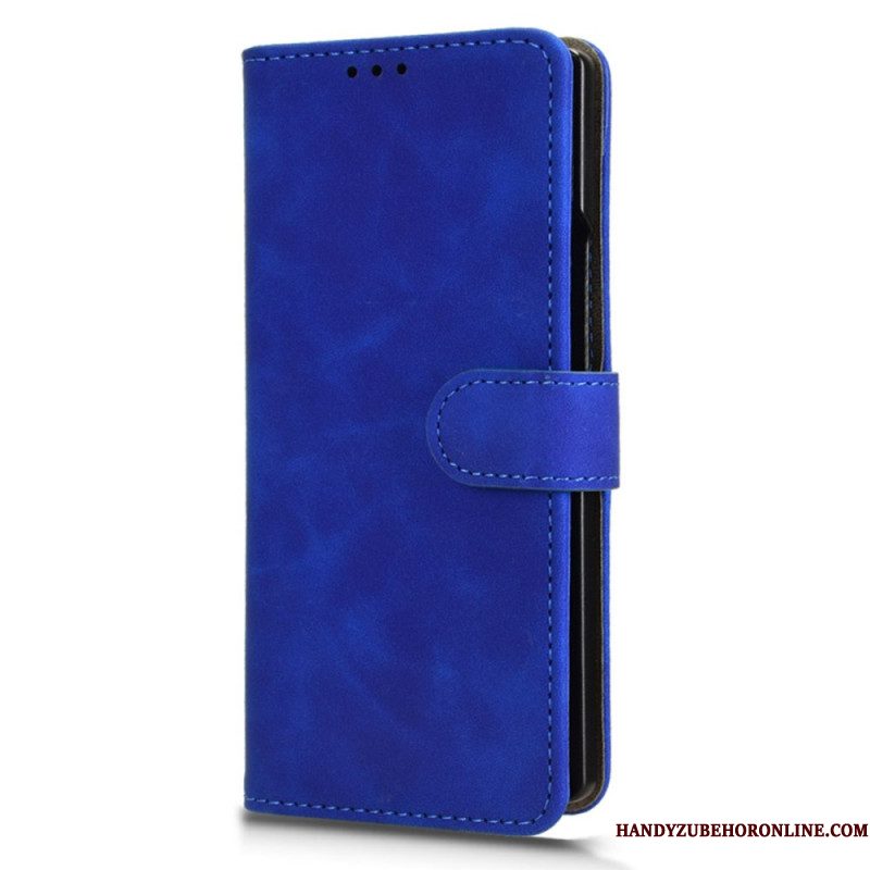 Leren Hoesje Voor Samsung Galaxy Z Fold 7 Suède-look