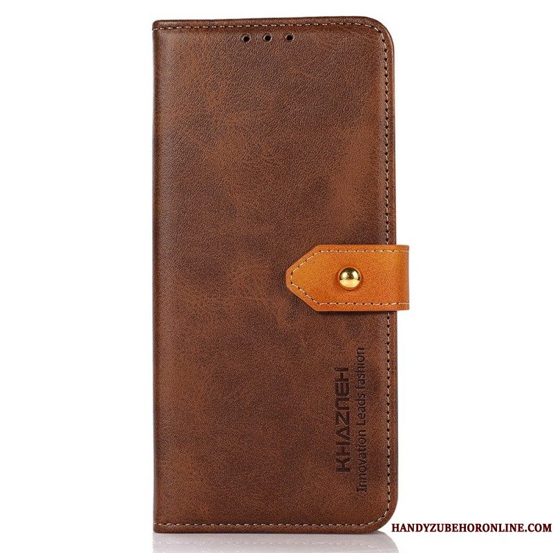 Leren Hoesje Voor Sony Xperia 1 Vii Khazneh Gouden Sluiting