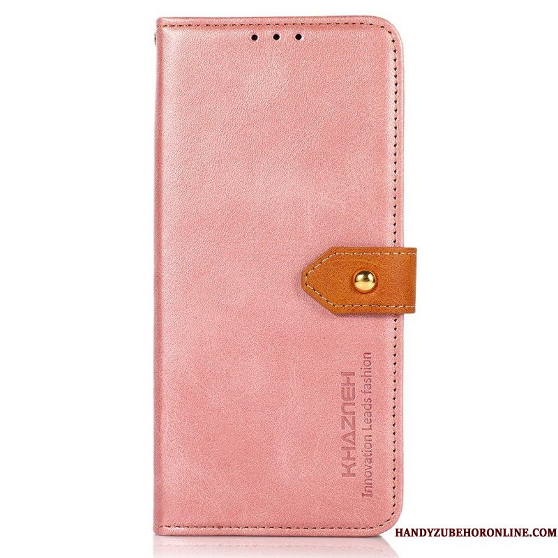 Leren Hoesje Voor Sony Xperia 1 Vii Khazneh Gouden Sluiting