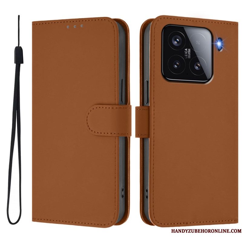Leren Hoesje Voor Xiaomi 15 Geïntegreerde Standaard Met Verstelbare Kijkhoeken
