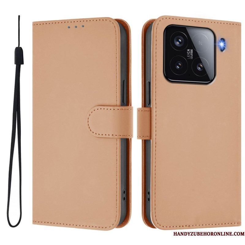 Leren Hoesje Voor Xiaomi 15 Geïntegreerde Standaard Met Verstelbare Kijkhoeken
