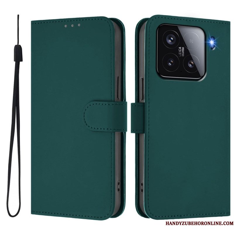 Leren Hoesje Voor Xiaomi 15 Geïntegreerde Standaard Met Verstelbare Kijkhoeken