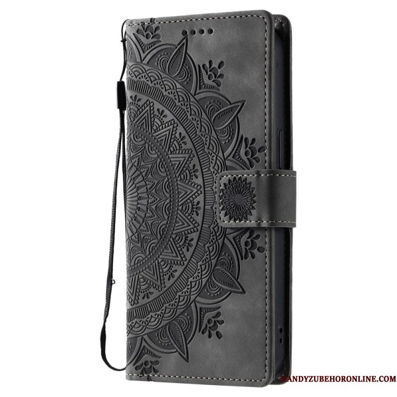 Leren Hoesje Voor Xiaomi 15 Mandala Suède-effect