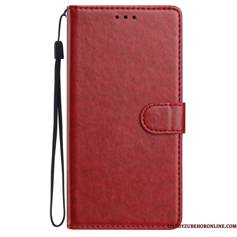 Leren Hoesje Voor Xiaomi 15 Pro Kunstleer Met Bandje