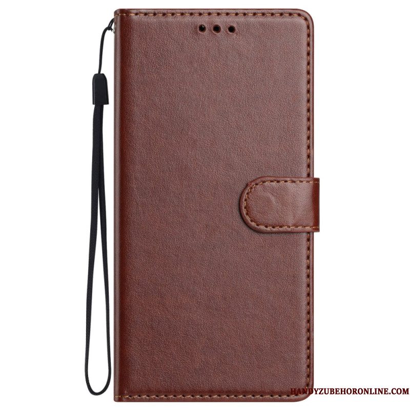 Leren Hoesje Voor Xiaomi 15 Pro Kunstleer Met Bandje