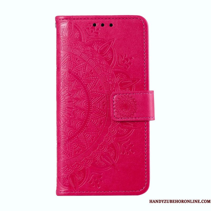 Leren Hoesje Voor Xiaomi 15 Pro Sleutelkoord Met Zonmandala