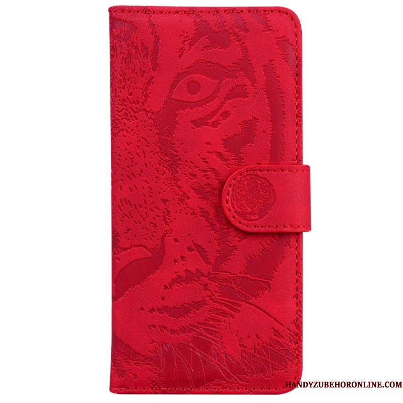Leren Hoesje Voor Xiaomi 15 Pro Tijgerpootafdruk