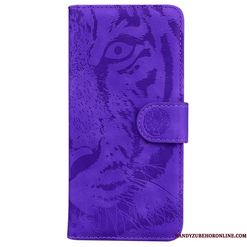 Leren Hoesje Voor Xiaomi 15 Pro Tijgerpootafdruk