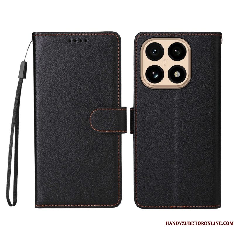 Leren Hoesje Voor Xiaomi 15t Kunstleer Met Textuur