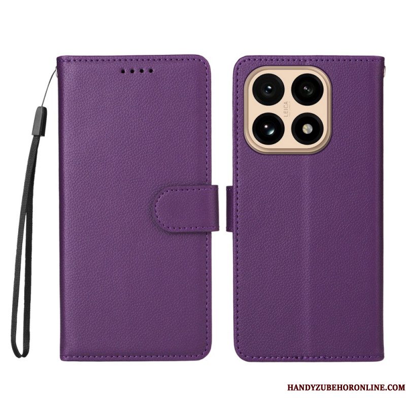 Leren Hoesje Voor Xiaomi 15t Kunstleer Met Textuur