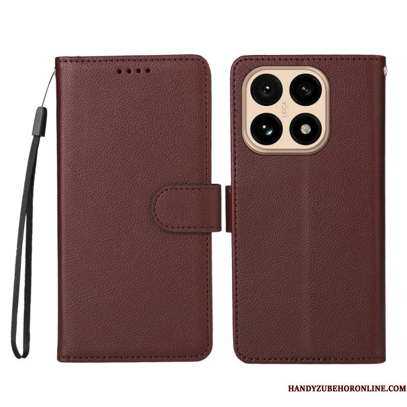 Leren Hoesje Voor Xiaomi 15t Kunstleer Met Textuur