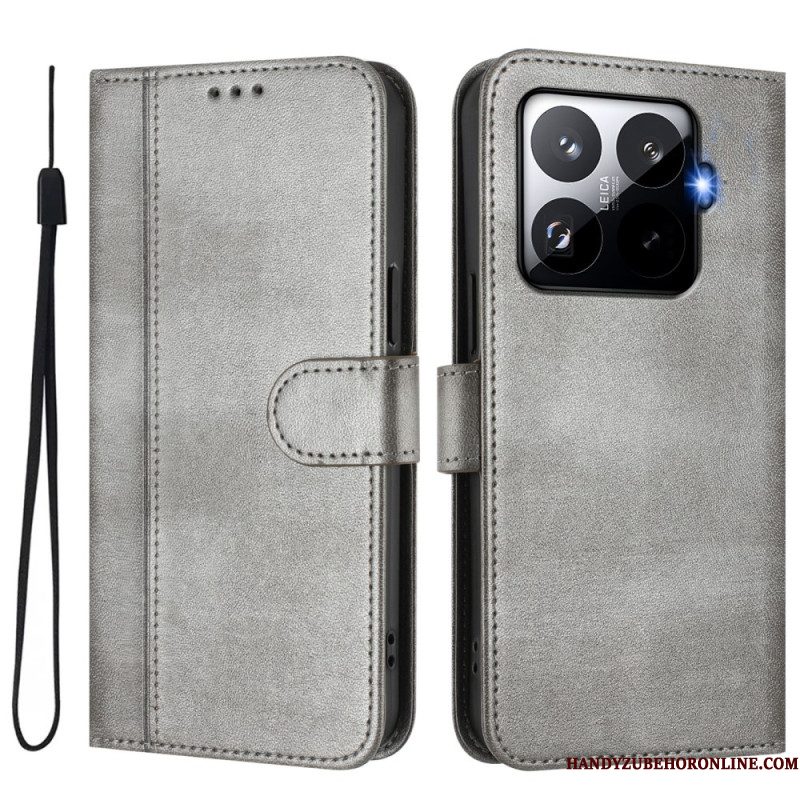 Leren Hoesje Voor Xiaomi 15t Pro Retro