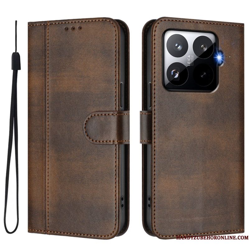 Leren Hoesje Voor Xiaomi 15t Pro Retro