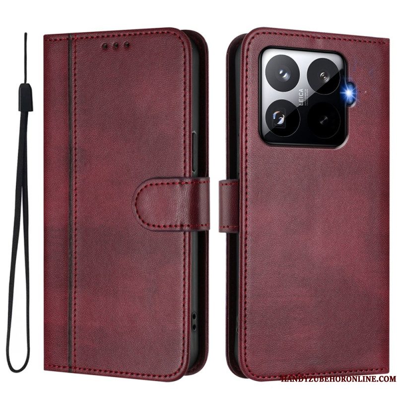 Leren Hoesje Voor Xiaomi 15t Pro Retro
