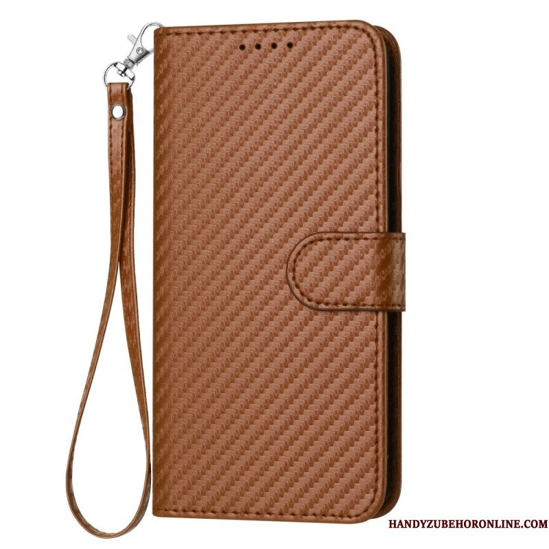 Leren Hoesje Voor Xiaomi 17 Pro Koolstofvezeltextuur