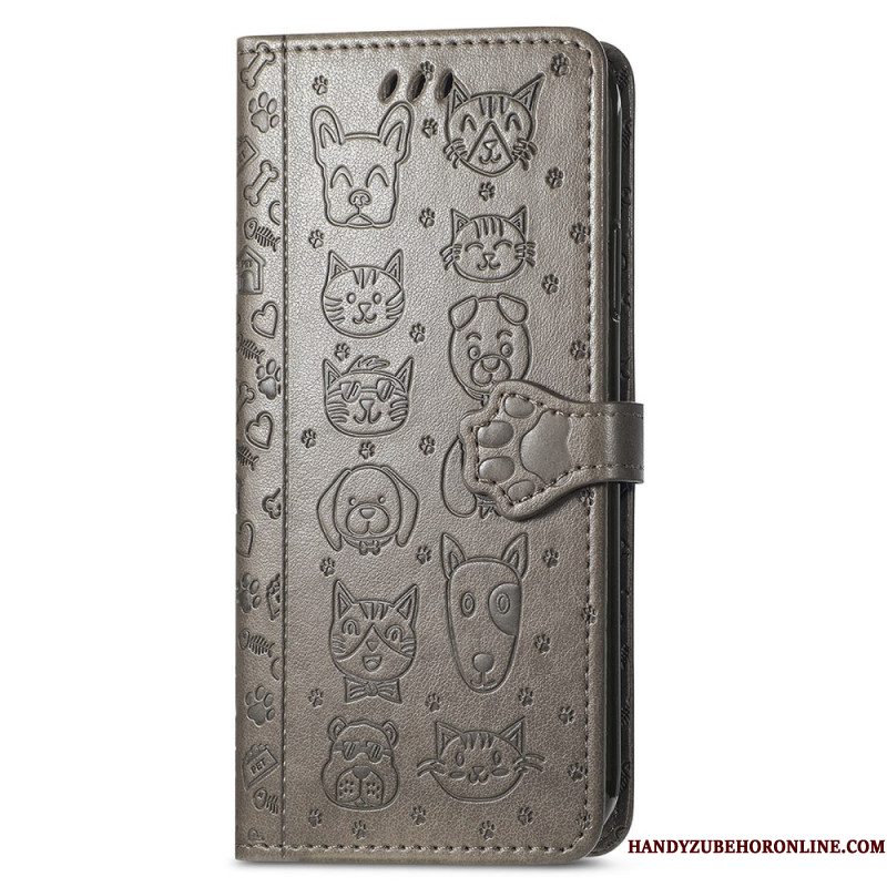 Leren Hoesje Voor Xiaomi 17 Pro Max Geanimeerde Dieren