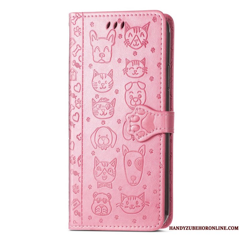 Leren Hoesje Voor Xiaomi 17 Pro Max Geanimeerde Dieren