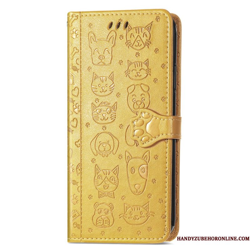 Leren Hoesje Voor Xiaomi 17 Pro Max Geanimeerde Dieren