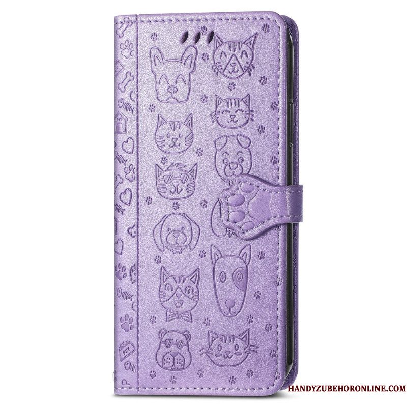 Leren Hoesje Voor Xiaomi 17 Pro Max Geanimeerde Dieren