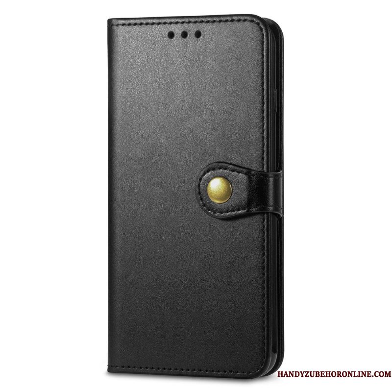Leren Hoesje Voor Xiaomi 17 Pro Max Gouden Sluiting