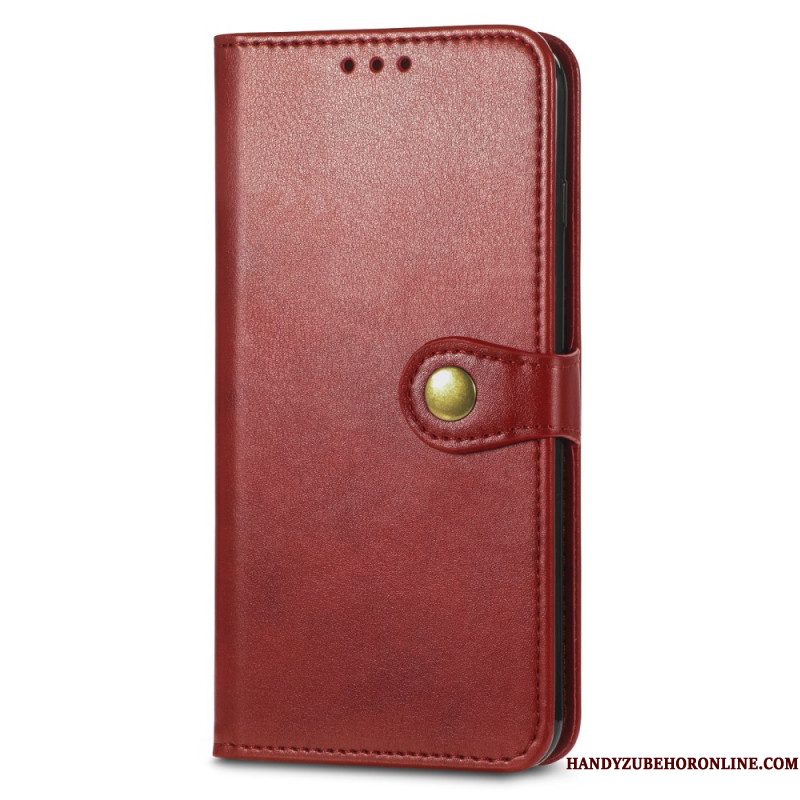 Leren Hoesje Voor Xiaomi 17 Pro Max Gouden Sluiting