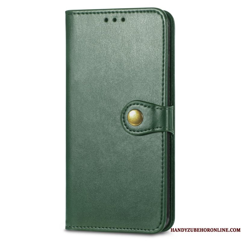 Leren Hoesje Voor Xiaomi 17 Pro Max Gouden Sluiting