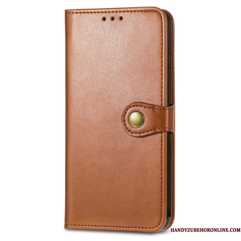Leren Hoesje Voor Xiaomi 17 Pro Max Gouden Sluiting