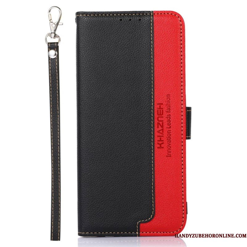 Leren Hoesje Voor Xiaomi 17 Pro Max Khazneh Tweekleurig