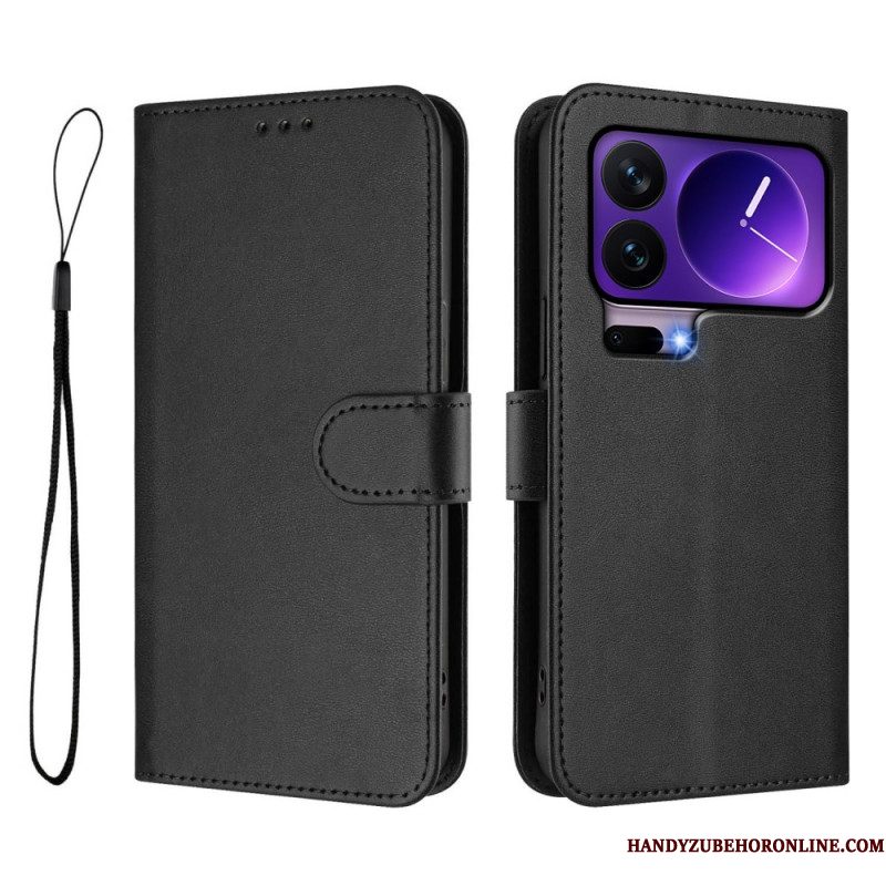 Leren Hoesje Voor Xiaomi 17 Pro Rfid-blokkering Met Leerlook