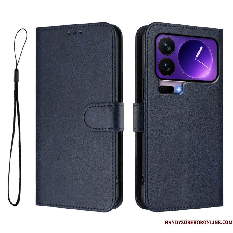 Leren Hoesje Voor Xiaomi 17 Pro Rfid-blokkering Met Leerlook