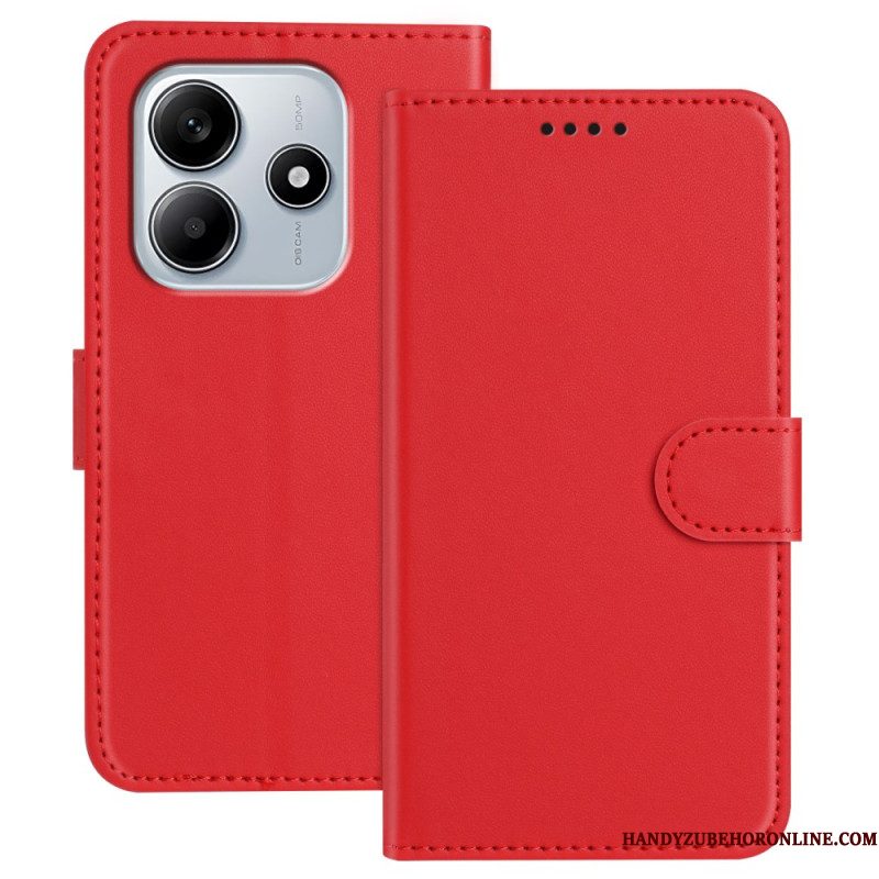 Leren Hoesje Voor Xiaomi Redmi Note 14 4g Bandje Van Imitatieleer
