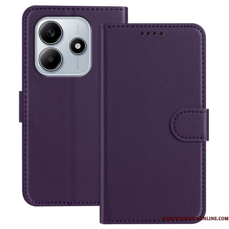 Leren Hoesje Voor Xiaomi Redmi Note 14 4g Bandje Van Imitatieleer