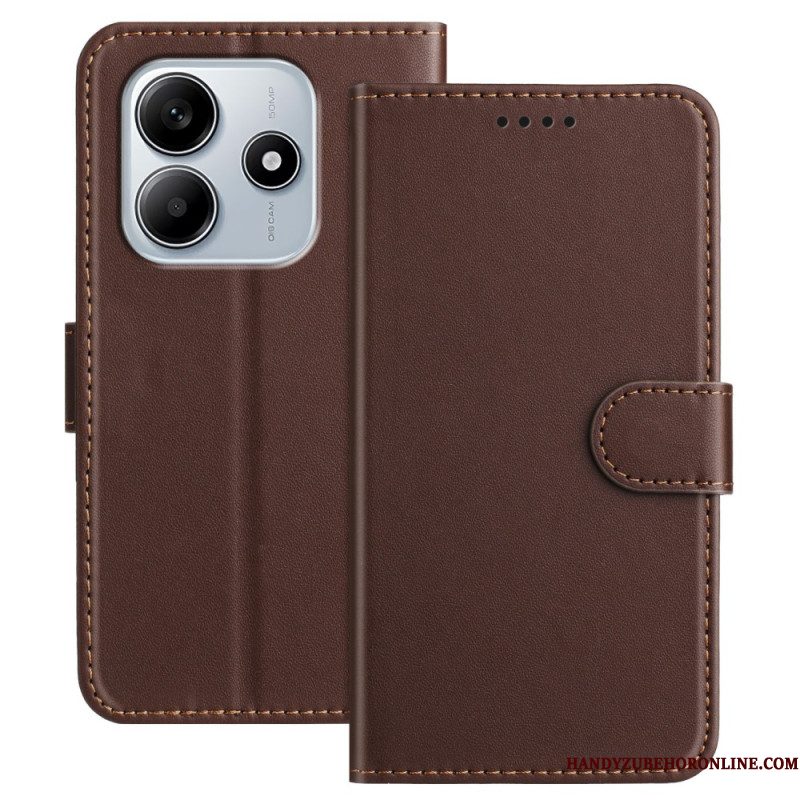 Leren Hoesje Voor Xiaomi Redmi Note 14 4g Bandje Van Imitatieleer