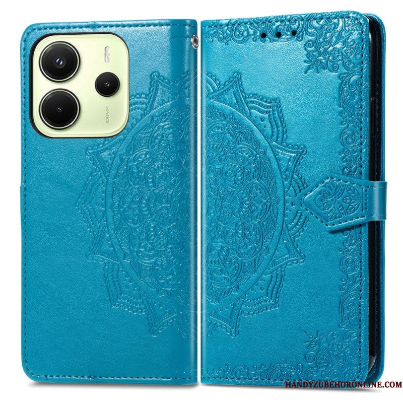 Leren Hoesje Voor Xiaomi Redmi Note 14 4g Barok Mandala
