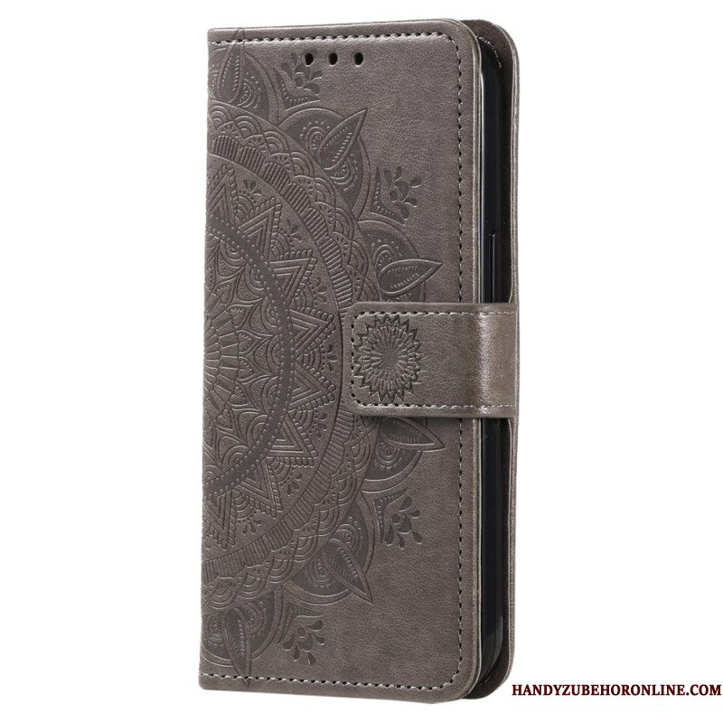 Leren Hoesje Voor Xiaomi Redmi Note 14 4g Mandala Met Zon