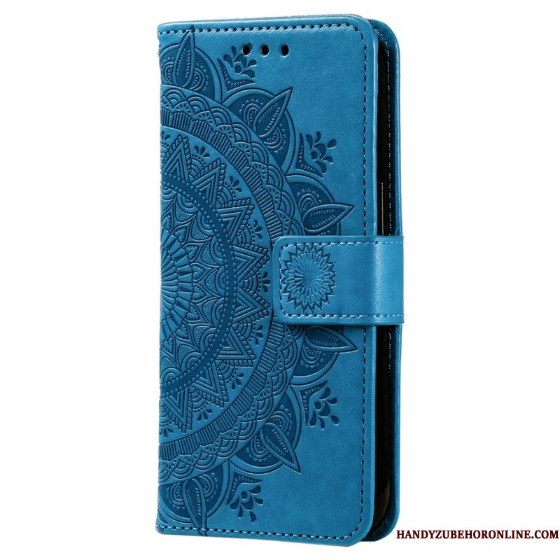 Leren Hoesje Voor Xiaomi Redmi Note 14 4g Mandala Met Zon