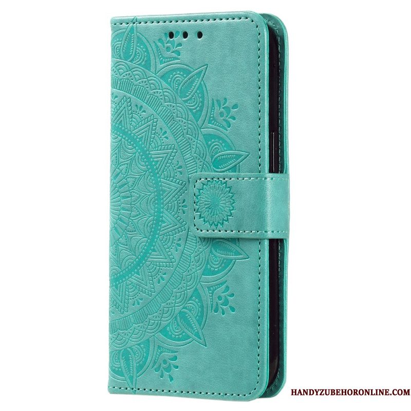 Leren Hoesje Voor Xiaomi Redmi Note 14 4g Mandala Met Zon