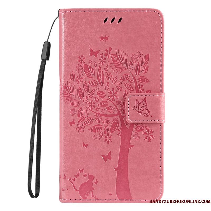 Leren Hoesje Voor Xiaomi Redmi Note 14 5g Kat En Boom Lnaière