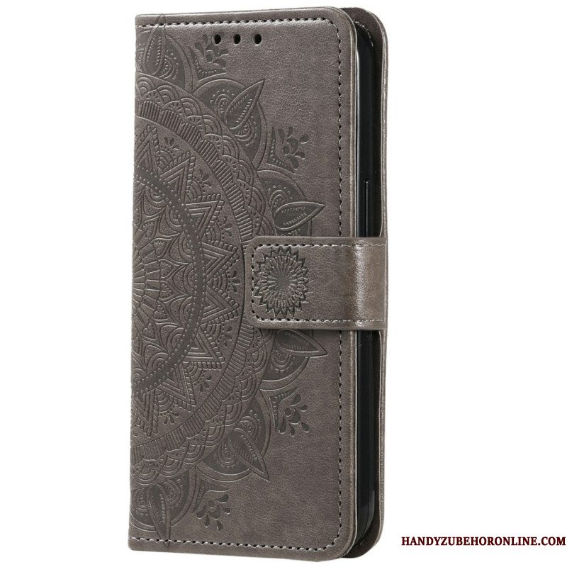 Leren Hoesje Voor Xiaomi Redmi Note 14 5g Mandala Zon