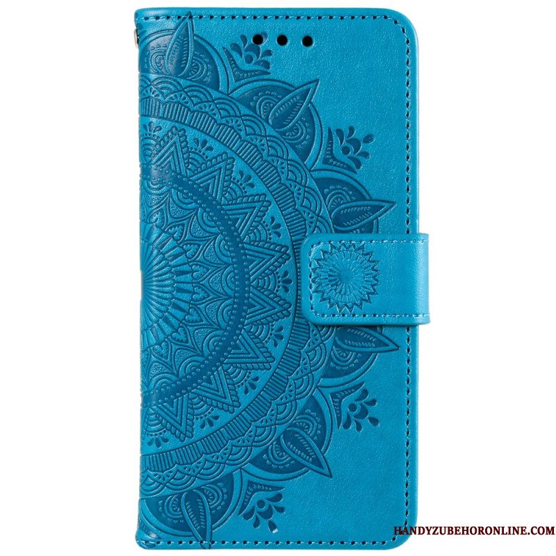 Leren Hoesje Voor Xiaomi Redmi Note 14 5g Mandala Zon
