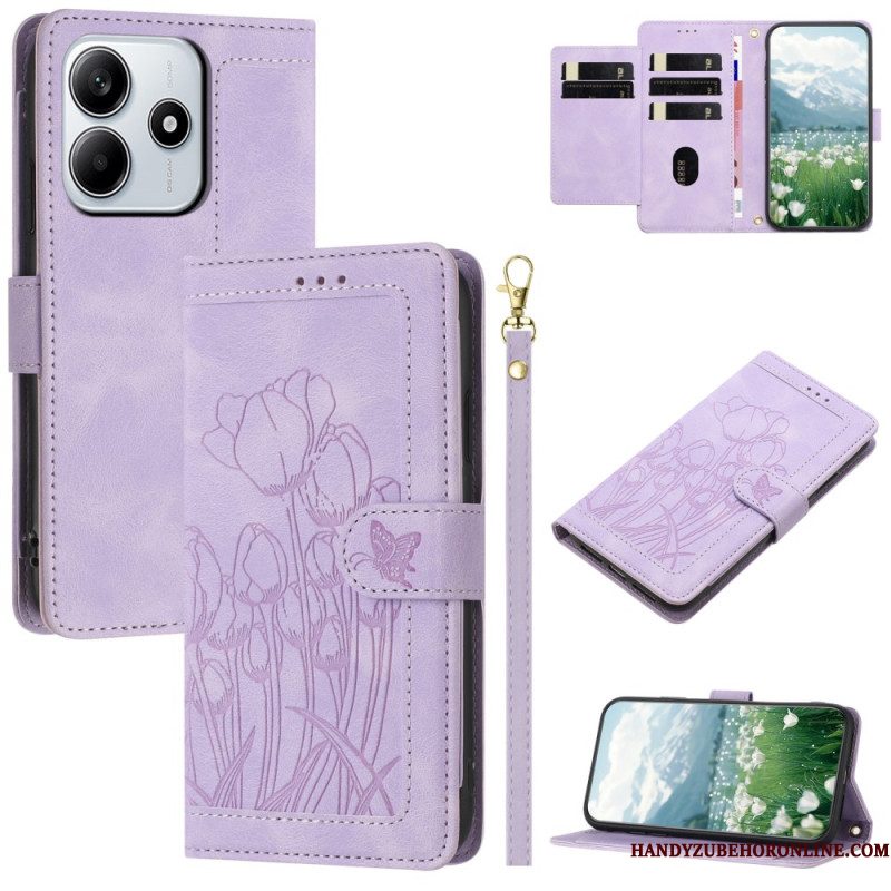 Leren Hoesje Voor Xiaomi Redmi Note 14 5g Portemonnee Met 5 Kaartsleuven