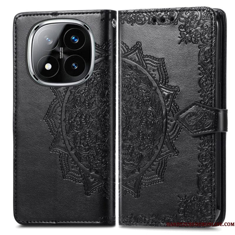 Leren Hoesje Voor Xiaomi Redmi Note 14 Pro 4g Barokke Mandala
